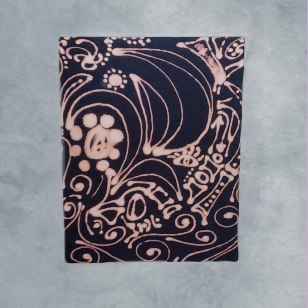 Abstract Streched Acid Wash Fabric on Canvas